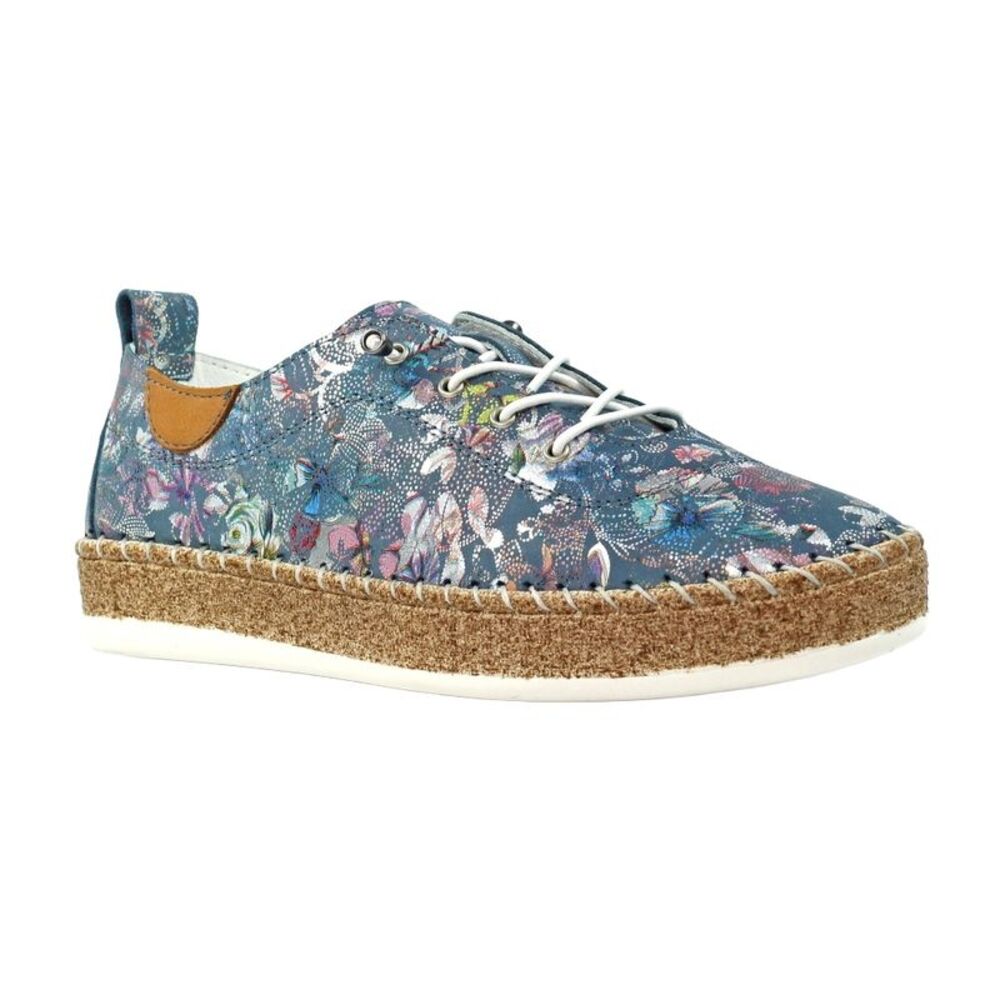 Lunar Womens/Ladies Iva Leather Sneakers / Blue